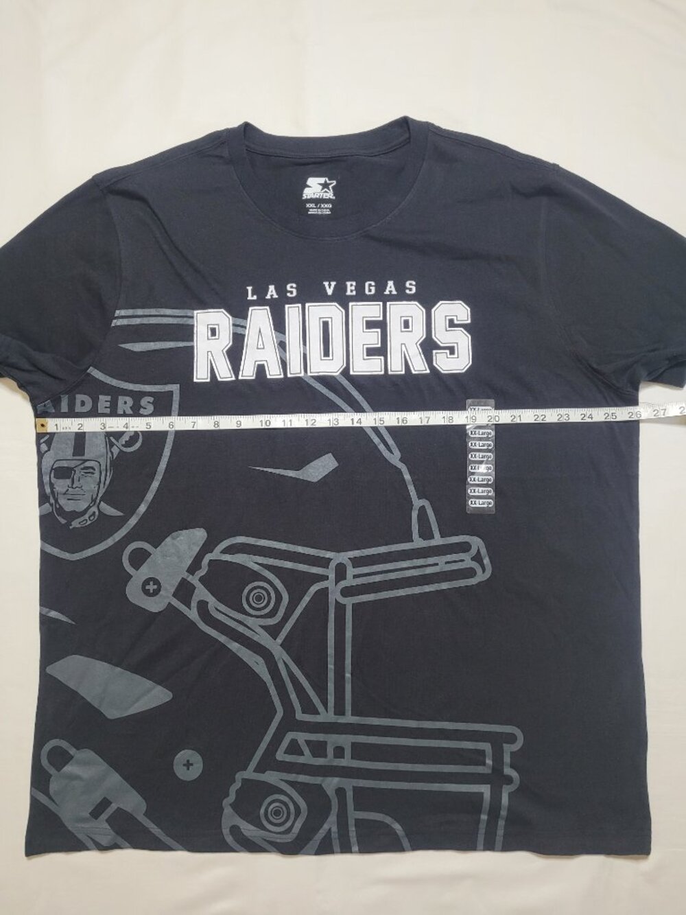 Starter Las Vegas Raiders NFL Mens Graphic T Shirt Black NWT XXL Football - Picture 9 of 13